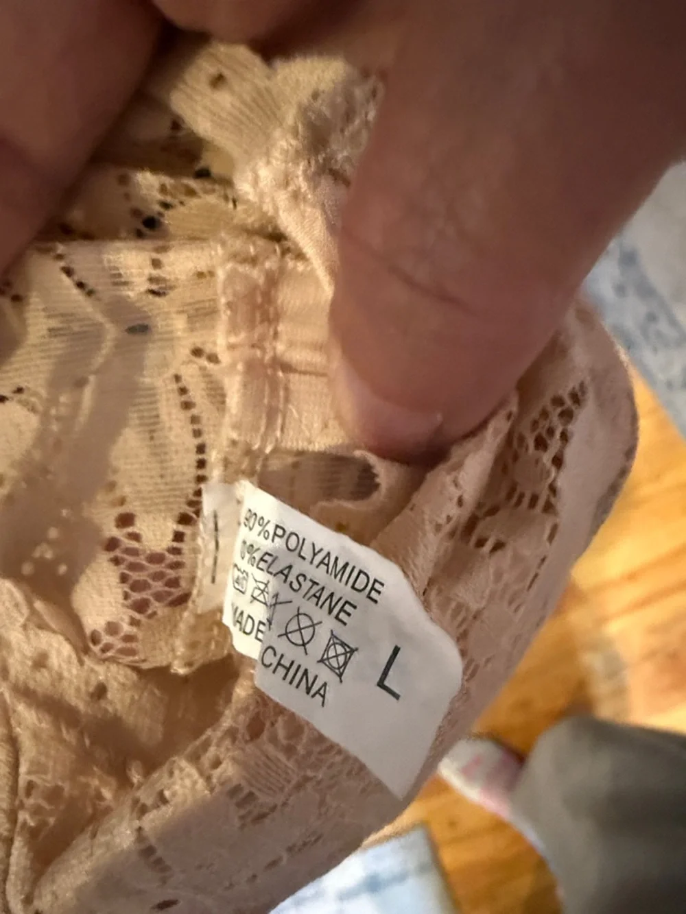 Lace Bralette Cami - Cream Floral Lace - Picture 2 of 2